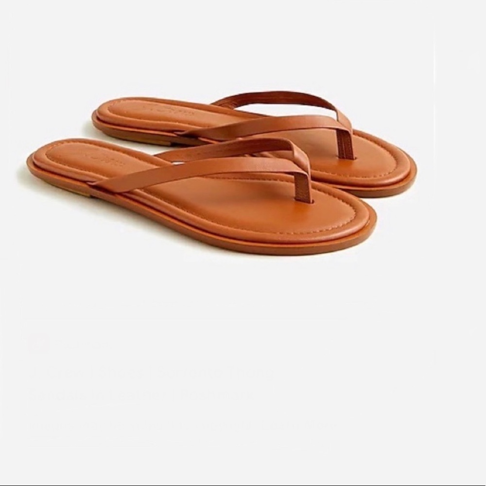 J.Crew Sorrento thing leather flip flops